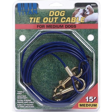Coastal Pet Titan Tie Out Cable for Medium Dogs 10 FT 2460-10